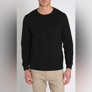 Jachs New York Bryant Long Sleeve Sueded Cotton Crewneck Essential Crew Neck M